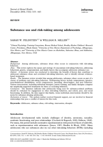 Substance use and risk-taking among adolescents