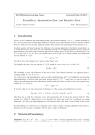 Excess Error, Approximation Error, and Estimation Error 1