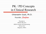 PK / PD Concepts in Clinical Research