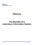The Benefits of a Laboratory Information System