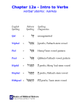 verbal stems: names