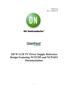 220 W LCD TV Power Supply GreenPoint® Reference Design
