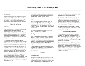 The Role of Music in the Marriage Rite