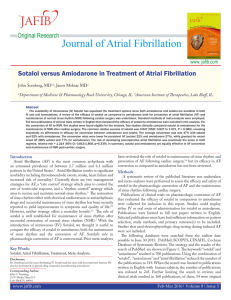 Sotalol versus Amiodarone in Treatment of Atrial Fibrillation