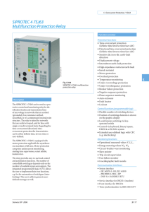 SIPROTEC 4 7SJ63 Multifunction Protection Relay