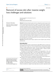 Removal of excess skin after massive weight loss