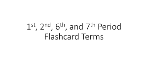 1st, 2nd, 6th, and 7th Period Flashcard Terms - Mrs. Owen