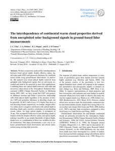 The interdependence of continental warm cloud properties derived