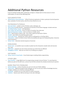 Additional Python Resources