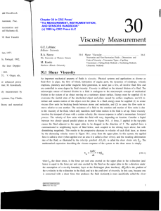 Viscosity Measurement - Northern Illinois University