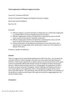 Clinical Applications of Diffusion Imaging in the Spine