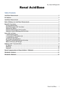 3.Renal Acid:Base - Notes For ANZCA Primary Exam