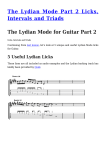 The Lydian Mode Part 2 Licks, Intervals and Triads