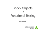 Mock objects in functional testing