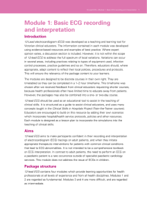 Module 1: Basic ECG recording and interpretation