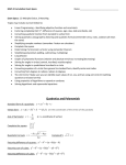 cumulative Exam Specs/Formulas