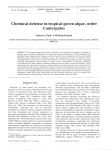 Chemical defense in tropical green algae, order