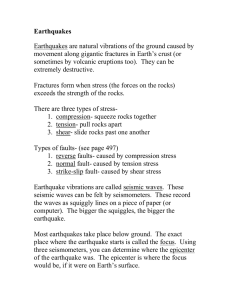 notes earthquakes