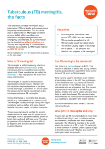 Tuberculous (TB) meningitis, the facts