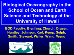 Biological Oceanography at the University of Hawaii