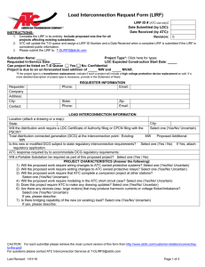 Load Interconnection Request Form