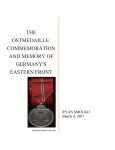 Commemoration and memory of Germany`s Eastern FronT