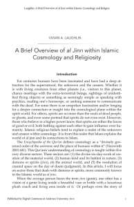 A Brief Overview of al Jinn within Islamic Cosmology and Religiosity