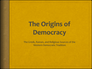 The Origins of Democracy
