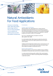 Natural Antioxidants For Food Applications