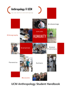 Anthropology Student Handbook - University of Central Missouri