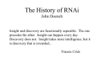 The History of RNAi