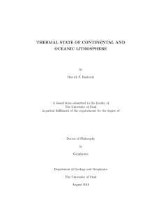 thermal state of continental and oceanic lithosphere