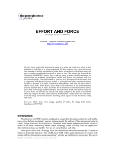 Effort and Force - The General Science Journal