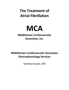 The Treatment of Atrial Fibrillation