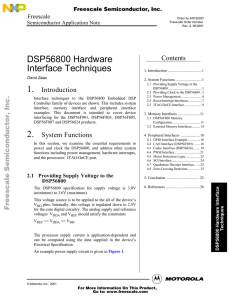 DSP56800 Hardware Interface Techniques