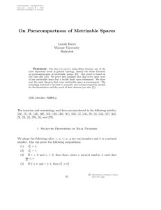 On Paracompactness of Metrizable Spaces
