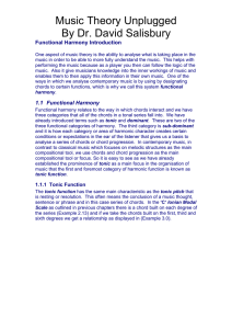 Music Theory Unplugged Functional Harmony