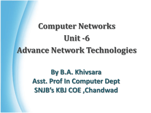 Computer Networks Unit -6 Advance Network Technologies