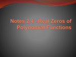 Notes 2.7 – Rational Functions