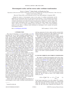 Electromagnetic surface and line sources under coordinate