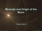 Minerals and Origin of the Moon - Lunar and Planetary Laboratory