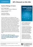 Thiagalingam-Flyer-SystemsBiologyof Cancer-2015