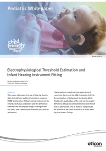 Electrophysiological Threshold Estimation and Infant