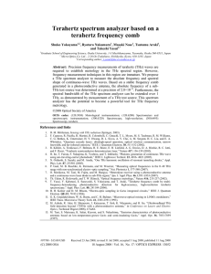 Terahertz spectrum analyzer based on a terahertz frequency comb