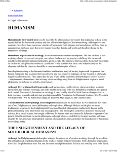 Humanist Sociology