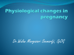 Physiological changes in pregnancy