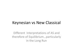 Keynesian vs New Classical