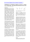 Modelling for Coordination Complexes: Structure