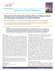Structural And Functional Remodeling Of The Left Atrium: Clinical