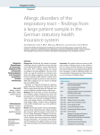 Allergic disorders of the respiratory tract – findings from a large